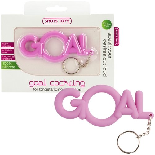 Anillo para el pene de silicona Goal rosa – Shots