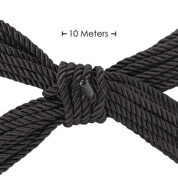 Cuerda de bondage shibari 10 m negra – Ouch!