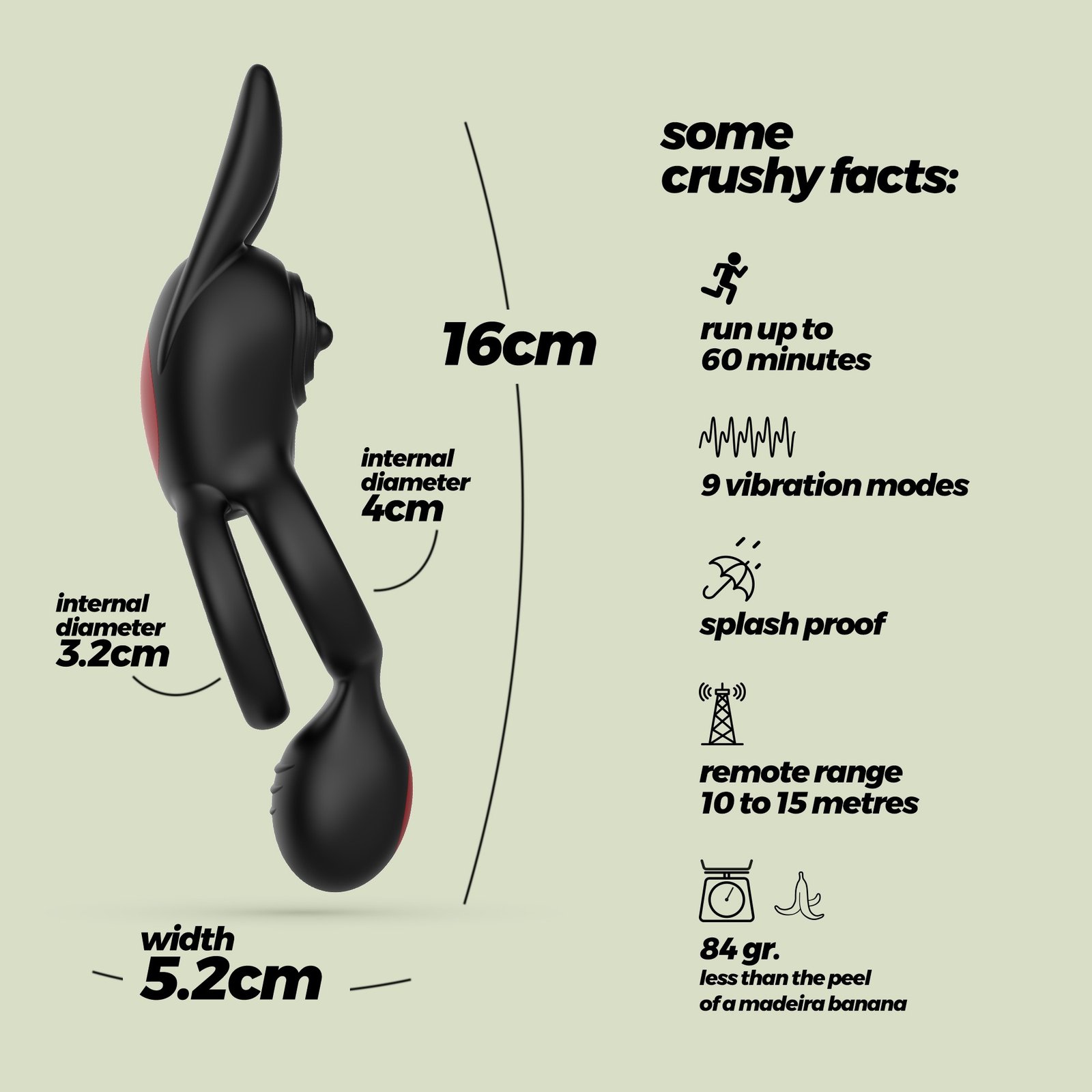 Doble anillo vibrador con mando a distancia Dingo – Crushious