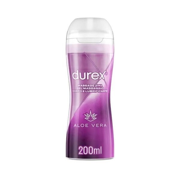 Durex 2 en 1 lubricante y gel de masaje aloe vera 200 ml