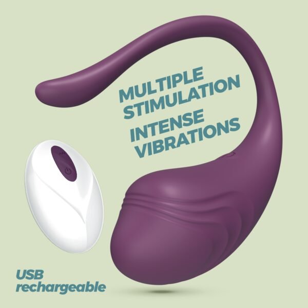 Huevo vibrador con mando a distancia Tamago morado – Crushious