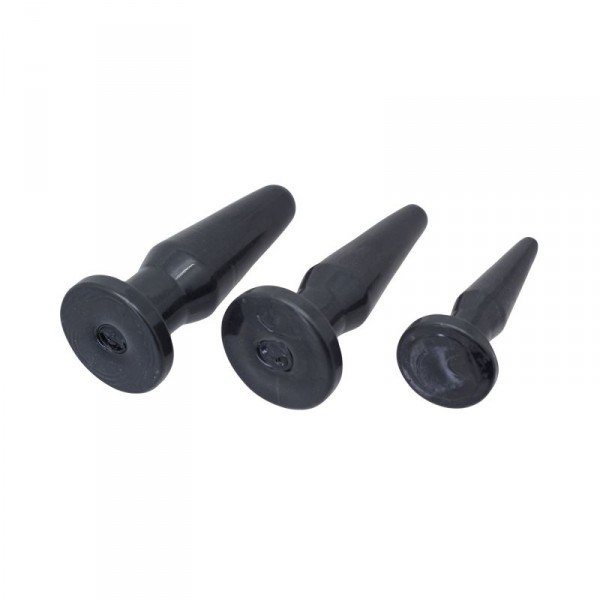 Kit de dilatación anal 3 plugs Timeless negros