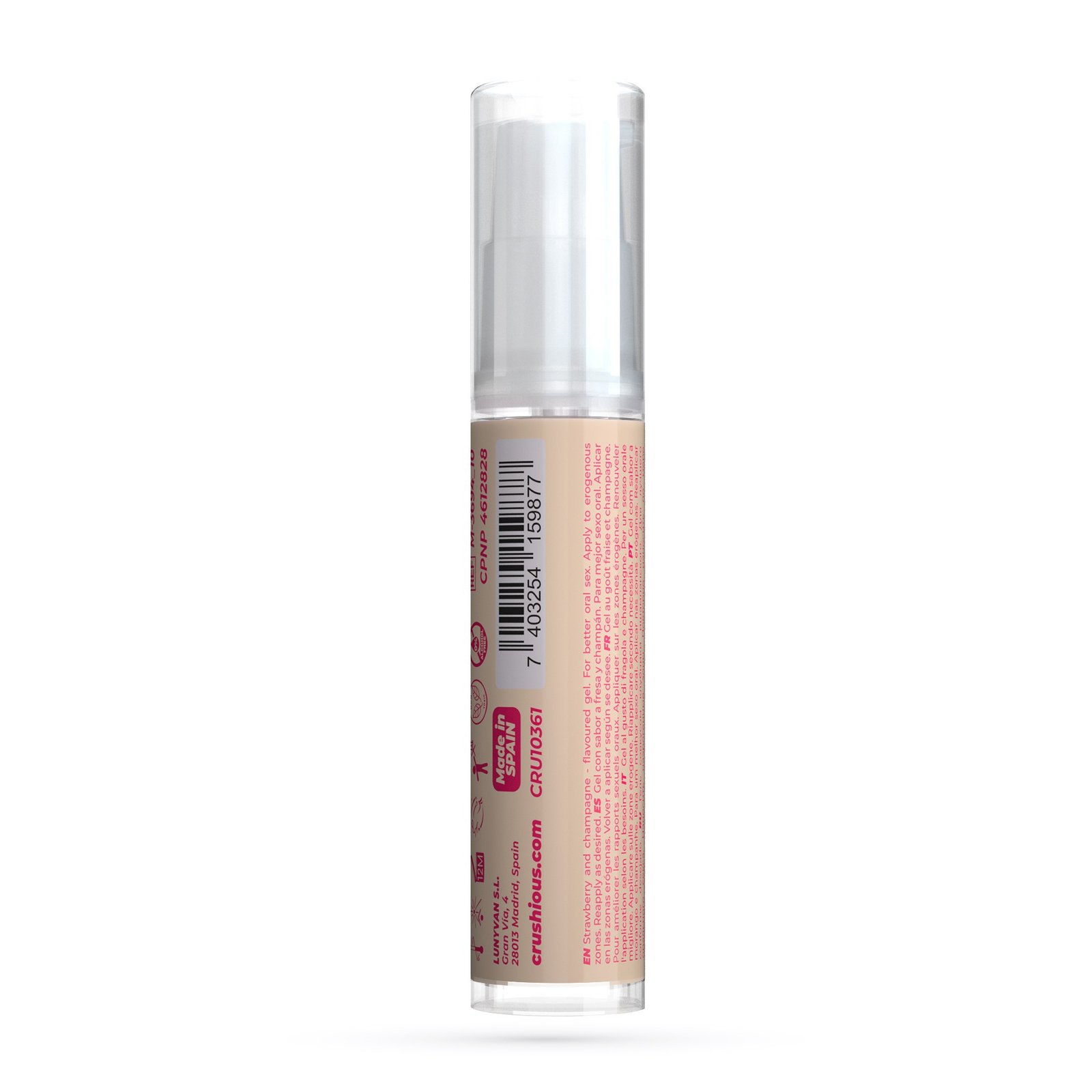 Lubricante sabor fresa y champán Steal My Kisses 10 ml – Crushious