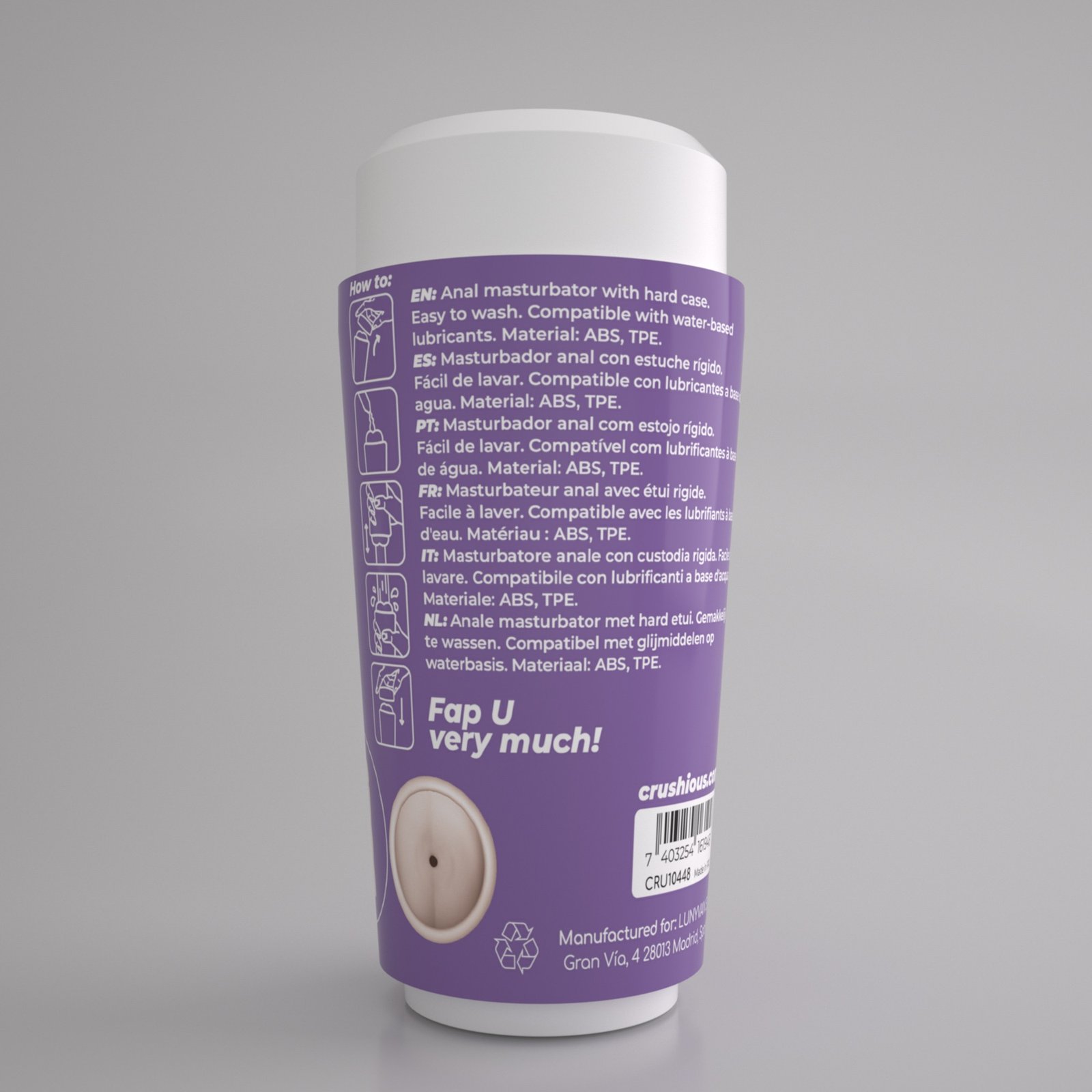 Masturbador masculino portátil Fappucino Hot Buns – Crushious