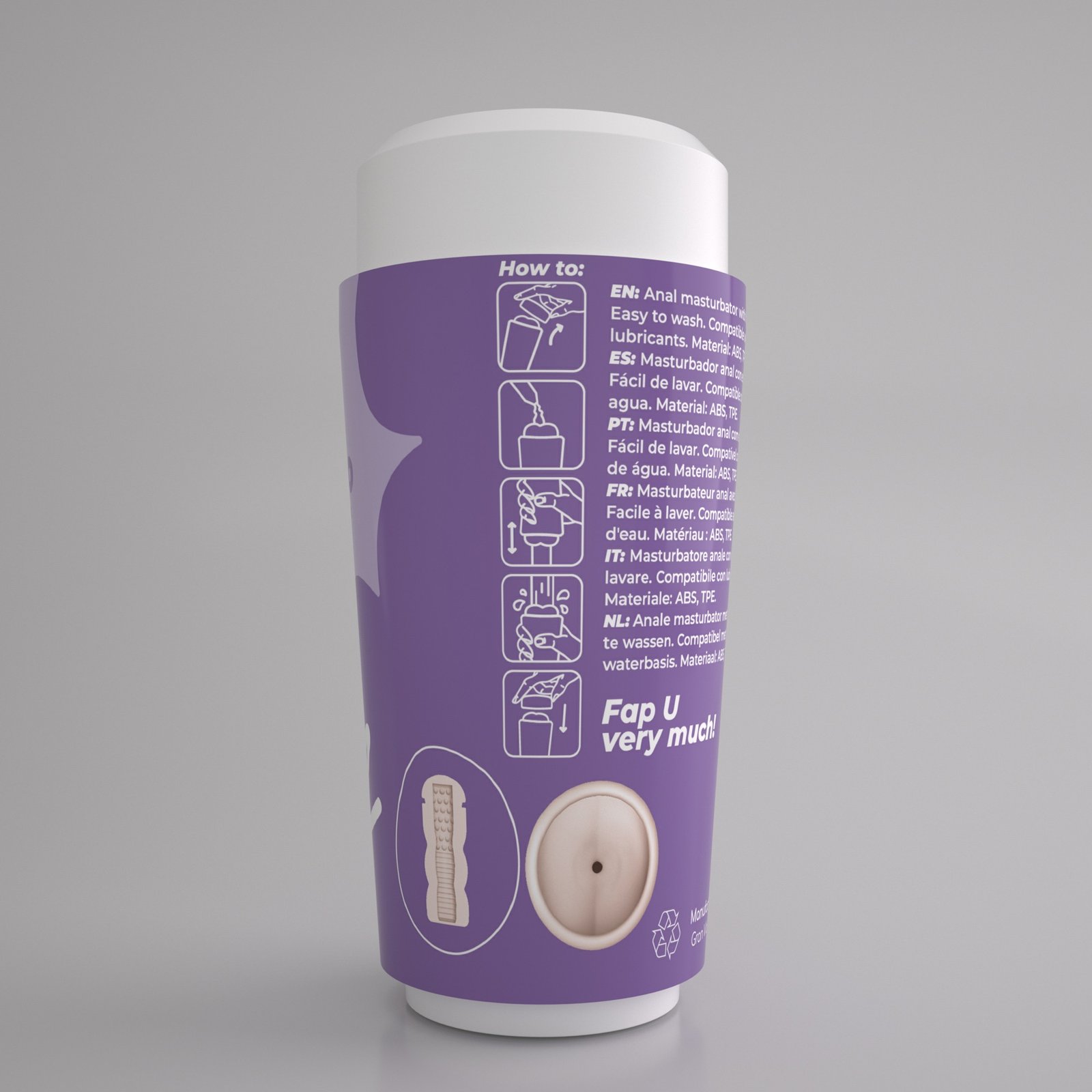 Masturbador masculino portátil Fappucino Hot Buns – Crushious