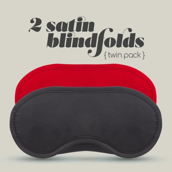 Pack de 2 antifaces de satén negro y rojo – Crushious