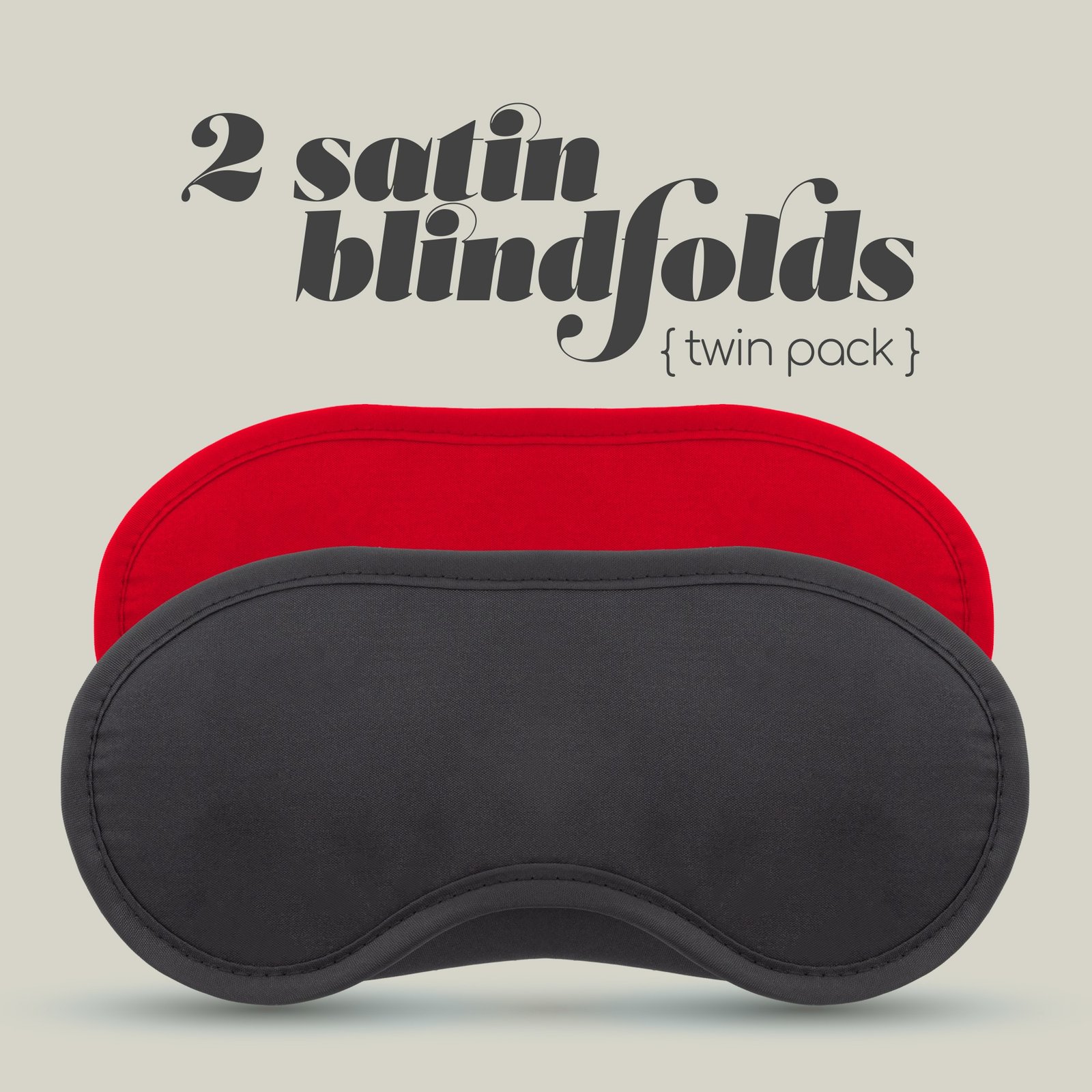 Pack de 2 antifaces de satén negro y rojo – Crushious