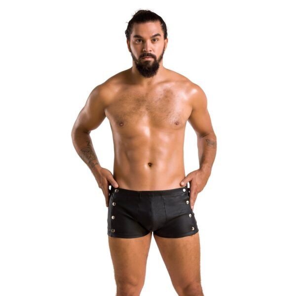 Pantalón corto de polipiel David negro – Passion