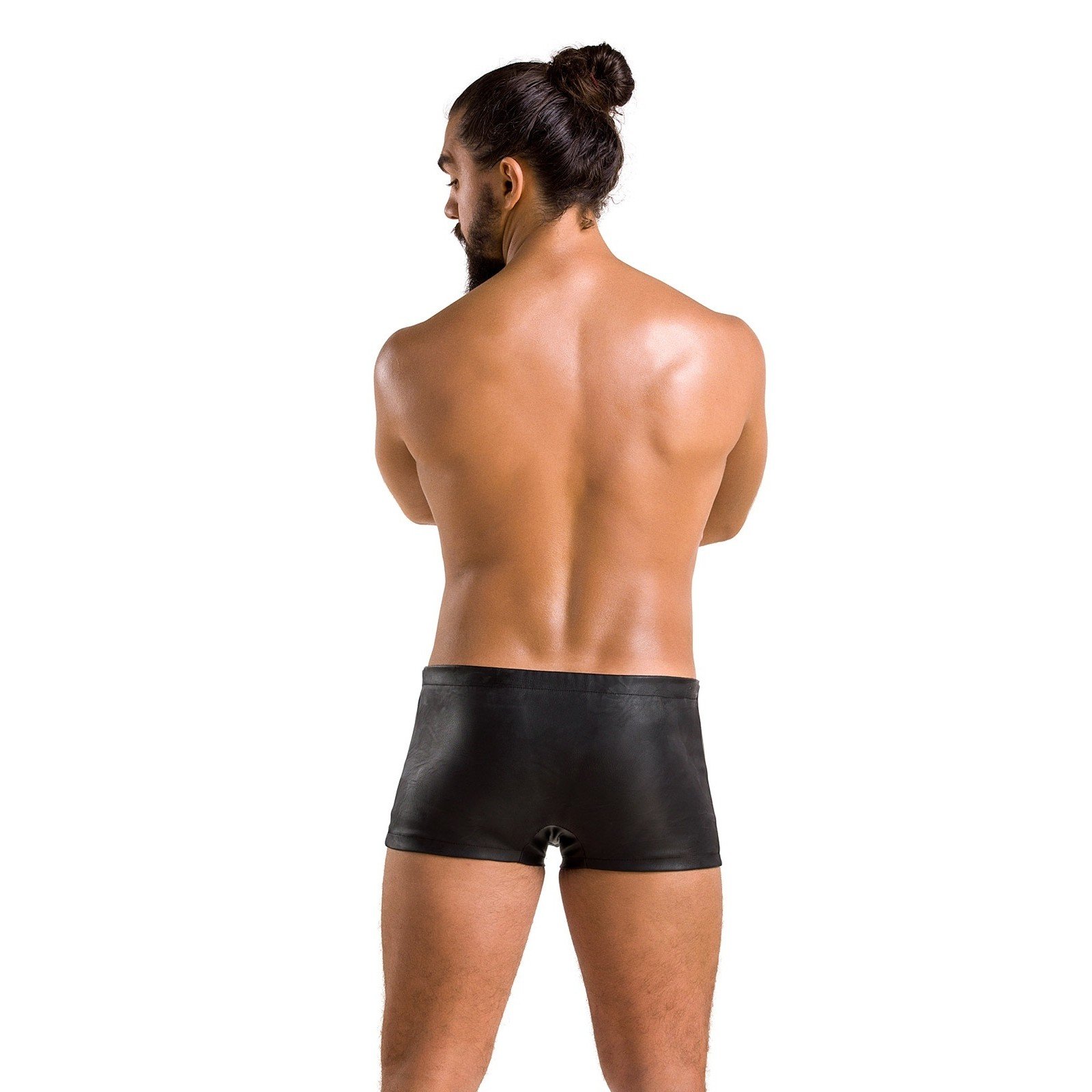Pantalón corto de polipiel David negro – Passion
