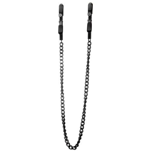 Pinzas para pezones ajustables con cadena negras – Ouch!