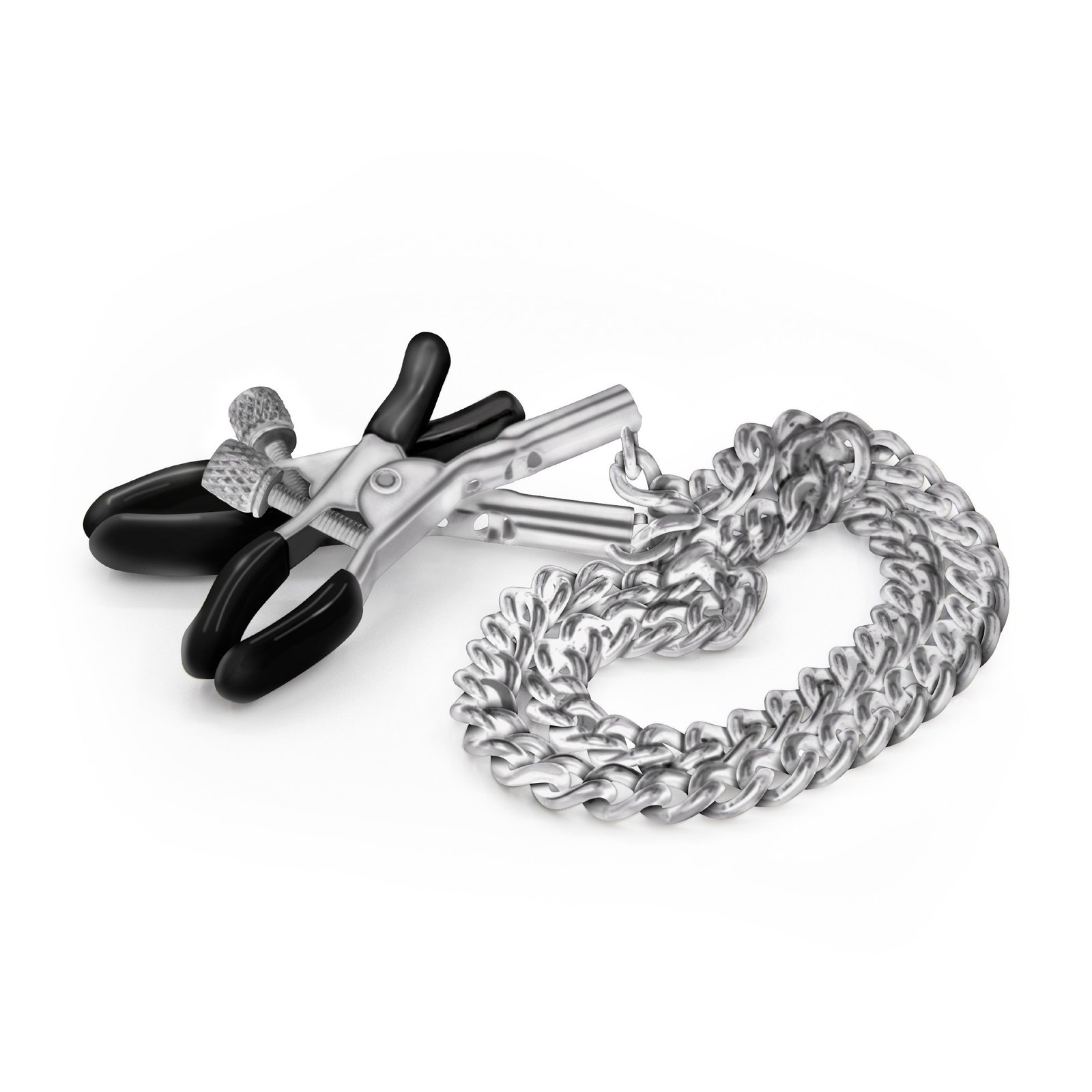 Pinzas para pezones con cadena plateada – Crushious