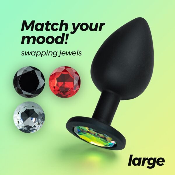 Plug anal joya grande Camileo con 4 cristales – Crushious
