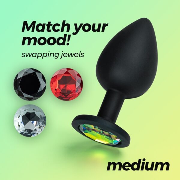 Plug anal joya mediano Camileo con 4 cristales – Crushious