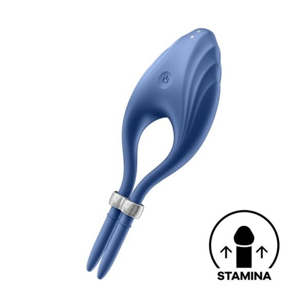 Satisfyer Duelist anillo vibrador ajustable azul