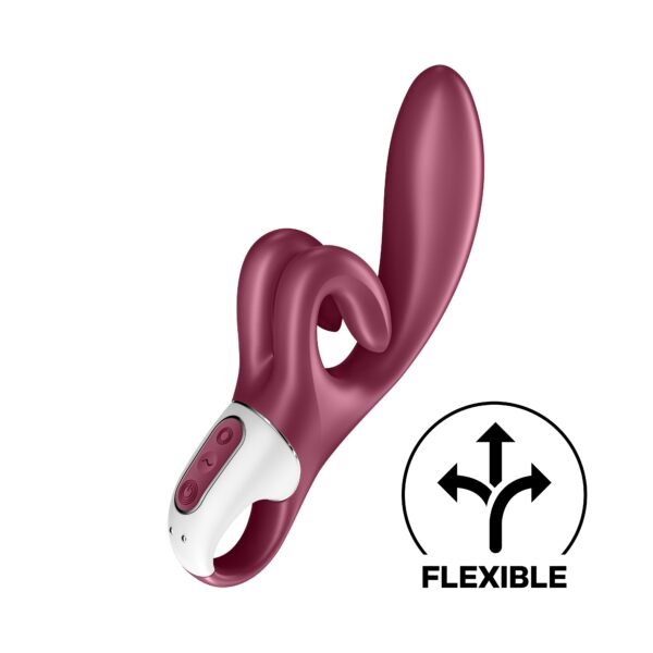 Satisfyer Touch Me vibrador doble flexible rojo
