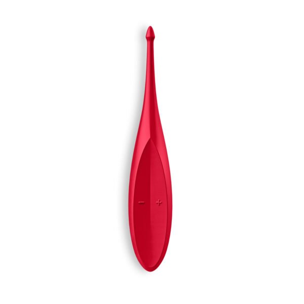 Satisfyer Twirling Fun vibrador de punta cónica rojo
