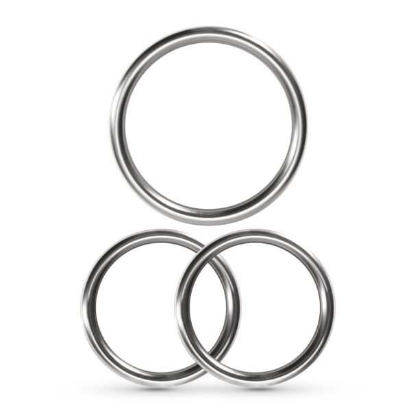 Set de 3 anillos de metal para el pene Metaleros – Crushious
