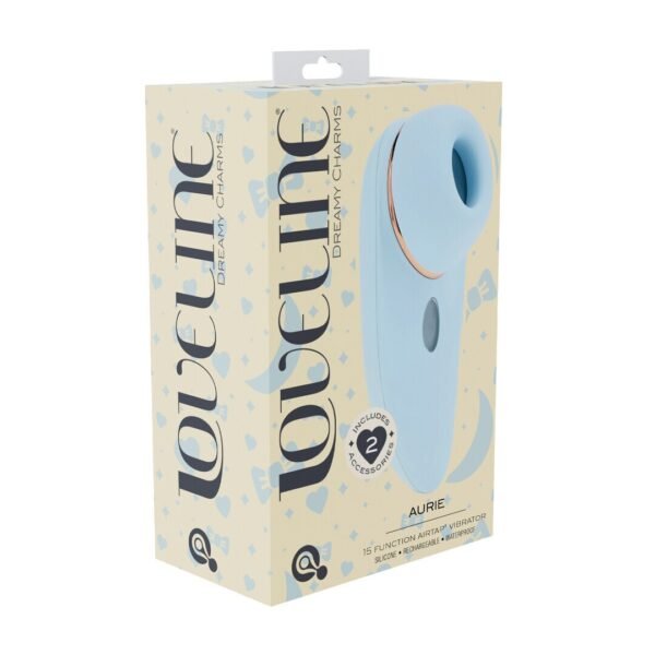 Succionador de clítoris Aurie azul con 2 cabezales – Loveline