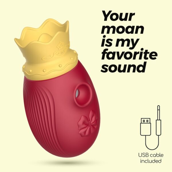 Succionador de clítoris Monarch con lengua vibradora rojo – Crushious