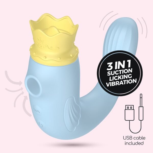 Succionador triple Hiri con forma de foca azul – Crushious