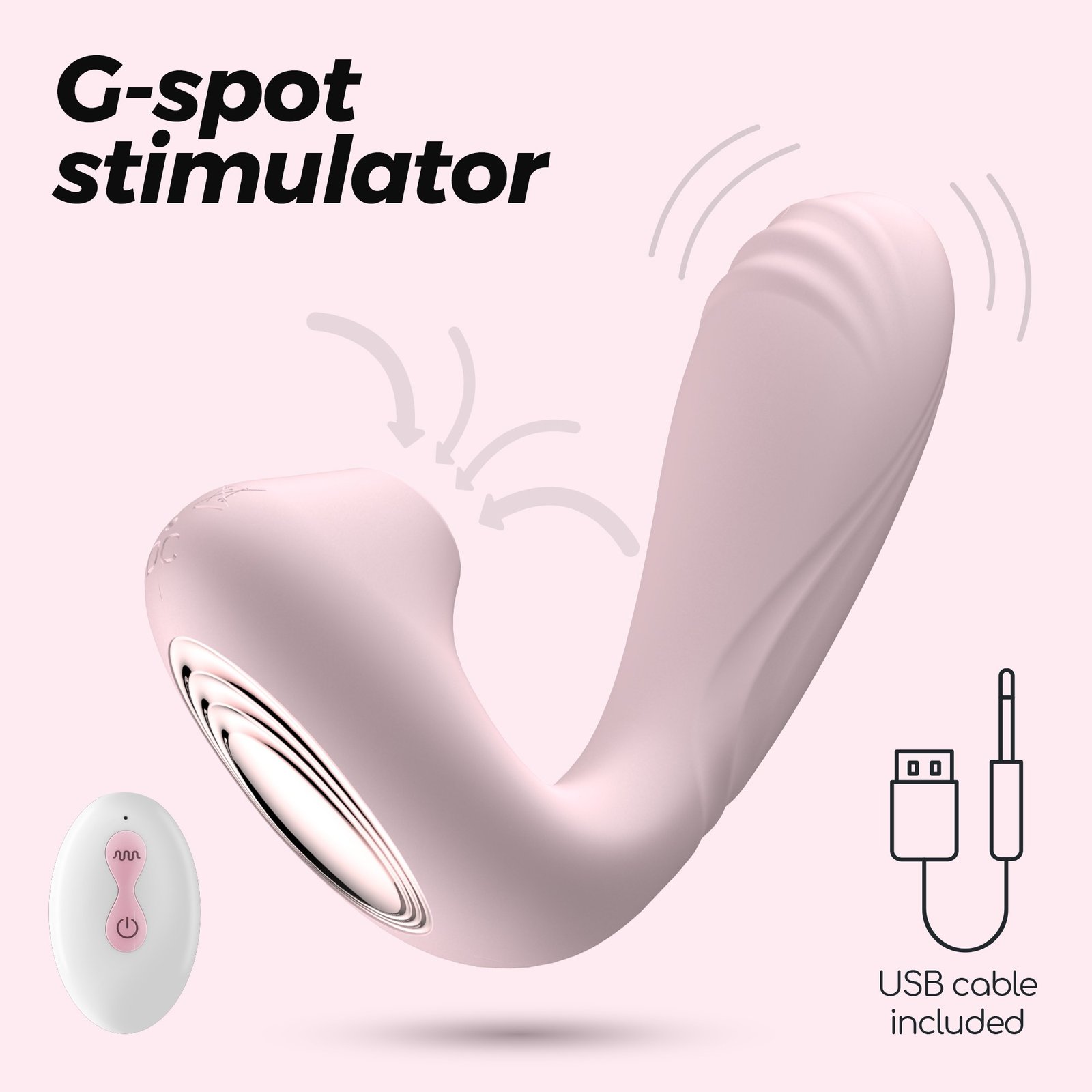 Succionador y vibrador con mando Pookie+ rosa – Crushious