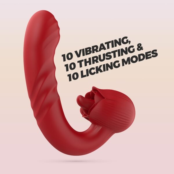 Vibrador conejo Osiria con lengua y movimiento de empuje – Crushious